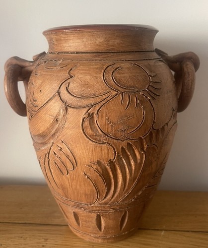 Vase terre cuite et - en,