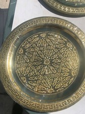 Plateau marocain oriental en cuivre fait à la main 40cm