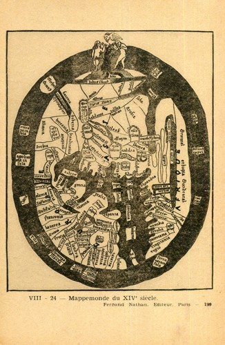 Carte mappemonde xivème - carte, du