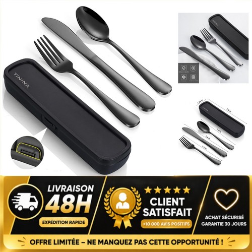 Couverts camping acier - couverts,