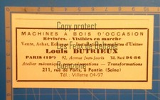 MACHINE A BOIS LOUIS DUTRIEUX PARIS    publicité 1935 advert print