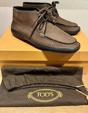 CHAUSSURES TOD’S CHUKKA BOOTS DRIVING  SHOES DAIM MARRON 7 41