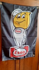ESSO, goutte d'huile, bidon, panneau acrylique (pub, garage, automobile, moto)