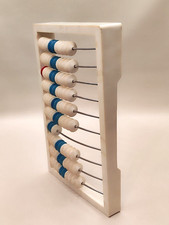 Ancien comptoir boulier plastique URSS Union Soviétique 9,5" x 6,25" RARE