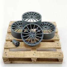 Lot de 4 jantes pour maquette voiture 1/24 1/18 (Alfa Romeo GTA Jetfin)