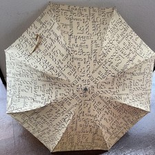 Parapluie Chanel beige motif logo pliable beige OCCASION authentique #S2562
