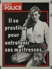 Qui ? Police il se prostitue pour entretenir ses maîtresses	Circa 1980 Affiche