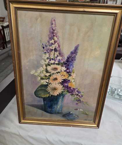 Peinture huile floral - peinture,