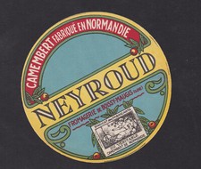 Ancienne  étiquette Fromage  France BN129038 Camembert Normandie Neyroud