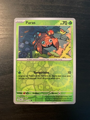 Carte pokémon reverse paras - pokémon,