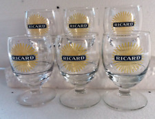 LOT 6 VERRES RICARD 17 CL , LOGO SOLARISE , TRAIT DOSE , VR520