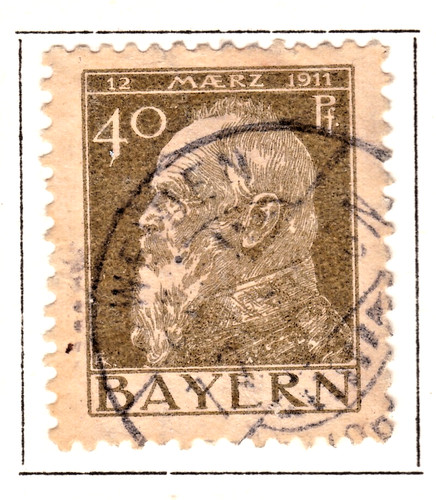 Timbre 1911 allemagne baviere - timbre,