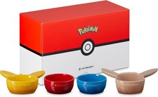 Le Creuset Pokemon Collection Mini Plat Plaque Pikachu Evoli Ball Set 4 pièces