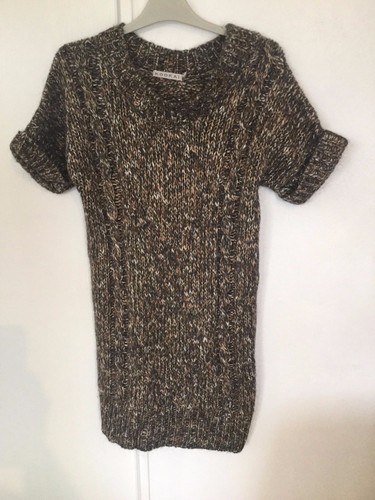 Robe pull gris marron - robe, /marron