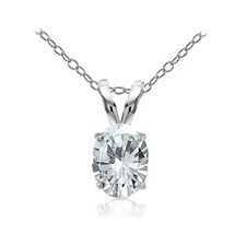 Collier Solitaire Oval En