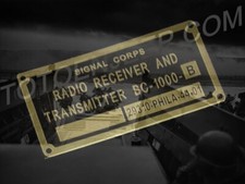plate plaque radio us ww2