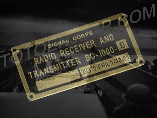 Plate plaque radio ww2 - plate, us