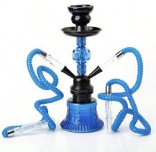 Narguilé Kit Complet Chicha Avec Deux Tuyaux Haut De Gamme Couleur Bleu