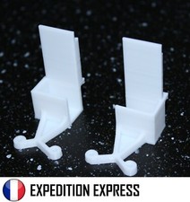 2x GUIDES LONGS PORTE COULISSANTE HAUTS RAIL PLACARD FORM/OPTIMUM BLANC G/D *B*