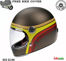 VINTAGE VIPER F656 RÉTRO CASQUE DE MOTO ENTIÈREMENT EN FIBRE DE VERRE RUST STR