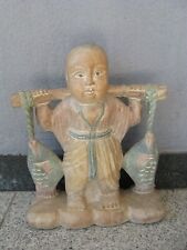 PECHEUR CHINOIS  BOIS MAT TONS