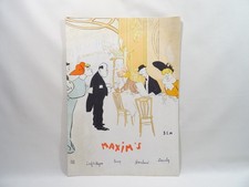 ANCIEN MENU RESTAURANT MAXIM'S PARIS DESSIN DE SEM