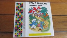 sticker 1993 Peyo Schtroumpfs à l'école ( 13 cm / 12,5 cm )