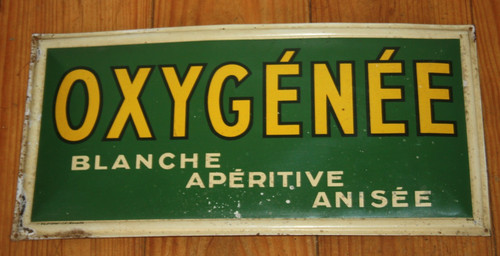 Plaque tôle peinte absinthe - peinte,