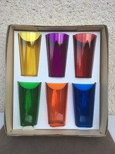 6 verres décoratifs en