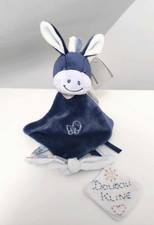 Doudou Plat Bibou Et Alex Âne/Cheval Bleu Marine Landau Poussin Poussette Nattou