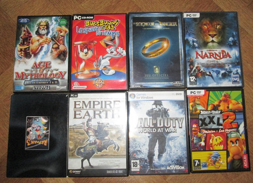 Lot jeux dvd rom - 8,