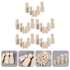  Figurines en bois faites à la main, 30 pièces, jouets de poupée en bois,