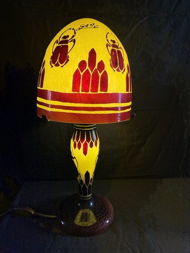 Lampe pate verre signee - lampe, de