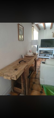 Superbe établi bois - , ancien