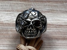 Bague argent 925 homme tete de mort