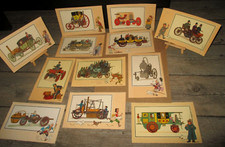 Tintin - Hergé-Lombard-Casterman-Lot Chromos, point Tintin-l automobile-Année 50