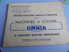 ANCIEN MANUELLE INSTRUCTIONS EMPLOI ENTRETIEN MACHINES A COUDRE OMNIA