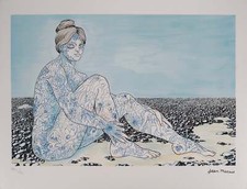 Jean MARAIS : Fusion avec la nature, Femme aux tatouages, Lithographie signée