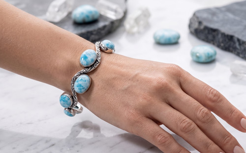 Natural larimar gemstone - larimar,