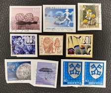 Lot de 10 timbres de Suisse