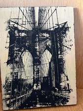 Tableau Gravure Sur Bois pont