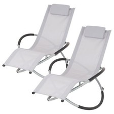 2x Chaise longue géométrique