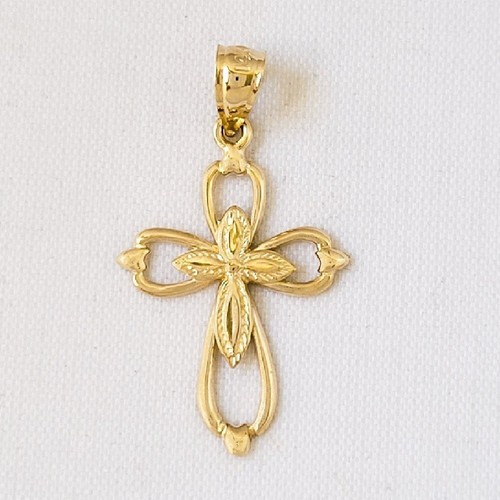 Pendentif croix double en - en,