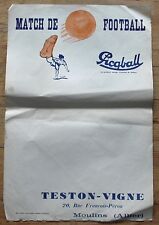 RARE FOOTBALL 1940-1944 AFFICHE VIERGE BALLONS PICQBALL CRISTOR TESTON-VIGNE
