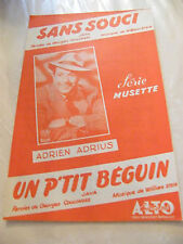 "Partition Sans souci Un p'tit béguin Adrien Adrius Série Musette"