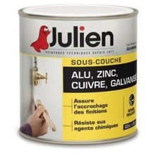 Peinture sous couche Alu zinc cuivre galva blanc 0.5L JULIEN