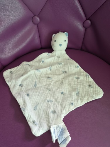 Doudou plat chat blanc - plat,