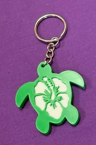 Porte clé tortue vert - clé, vert/blanc