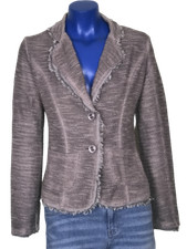 Transfer Veste Laine Maille Pailletée Blazer Deux Boutons Vintage Femme Taille S