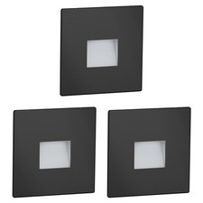 3x LED Luminaire d'escalier/encastré mural FOW pour intérieur et extérieur